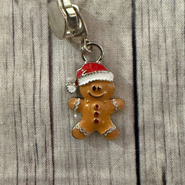 Christmas Gingerbread Guy #5 Zipper Pull