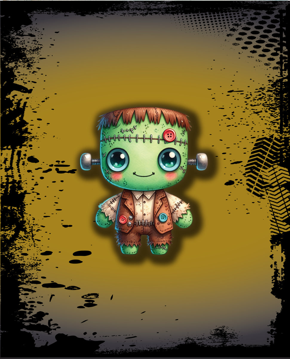 Printed Vinyl Panel 8.5x10.5 Halloween Voodoo Frank| Glitterbugfairy