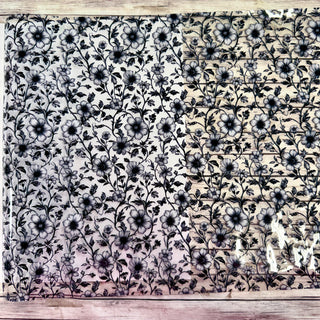 Clear Black Floral TPU