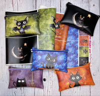 zipper bag panels NEW STYLE Halloween Black Cats