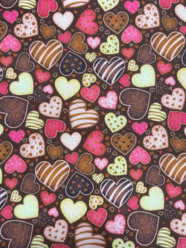 Fairy fabric chocolate hearts half yard