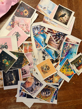 100 4x4 Black and White Highland Cow