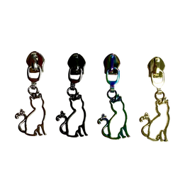 Cat Outline #5 Zipper Pull