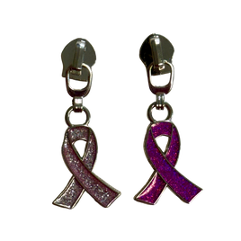 Breast Cancer Ribbon #5 Zipper Pull