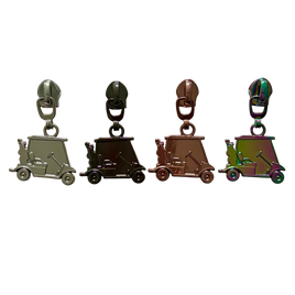 Golf Cart #5 Zipper Pull