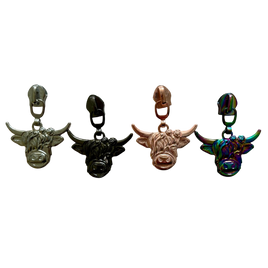 Highland Cow #5 Zipper Pull