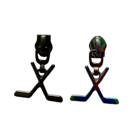 Hockey Sticks #5 Zipper Pull