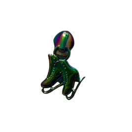 Ice Skates #5 Zipper Pull