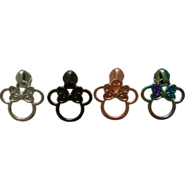 Girl Mouse head #5 Zipper Pull