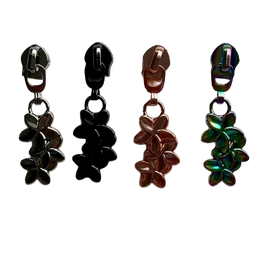 Triple Flower #5 Zipper Pull