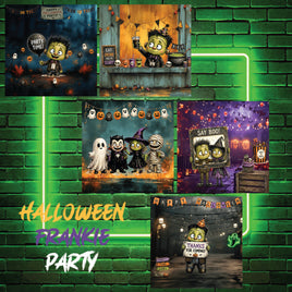 zipper bag panels Halloween Frankie Party