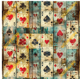 Playing Cards Rustic with Teal