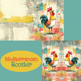 Notebook Cover-7.5x9.75 in Mediterranean Rooster