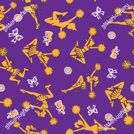 Cheer Gold on Purple