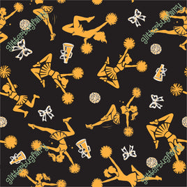 Cheer Gold on Black
