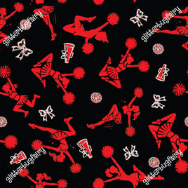 Cheer Red on Black