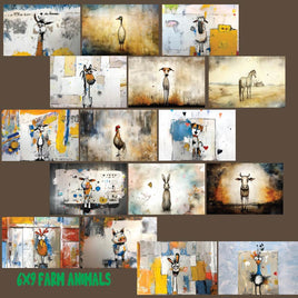 zipper bag panels NEW STYLE Farm Animals 6x9 Jumbo