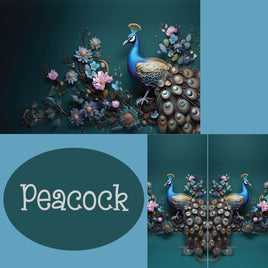 Notebook Cover-7.5x9.75 in Peacock