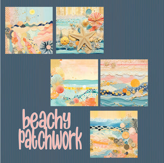 zipper bag panels Beachy Patchwork