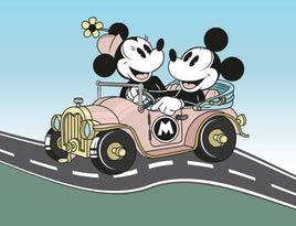 Tote Panel Mickey Minnie Car