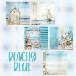 zipper bag panels NEW STYLE Beachy Blue