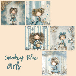 zipper bag panels NEW STYLE Smokey Blue Girls