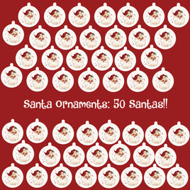 Vinyl Santa Only Christmas Ornament 50 piece Bundle Special!