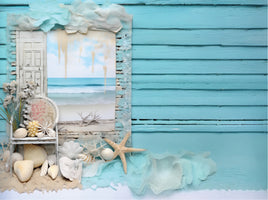 Tote Panel Beachy Blue Window