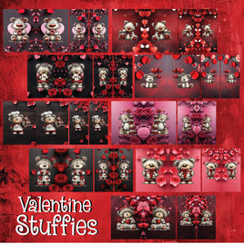 Mini Notebook Covers- Valentine Stuffies