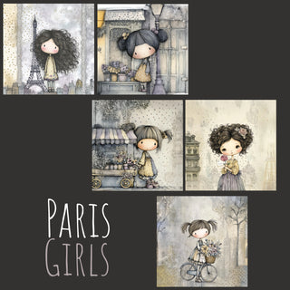 zipper bag panels Paris Girls