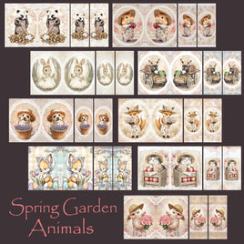 Mini Notebook Covers- Spring Garden Animals