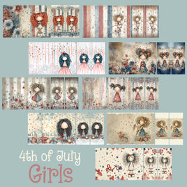 Mini Notebook Covers- 4th of July Girls