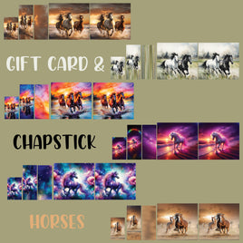 Horses Gift Card & Chapstick