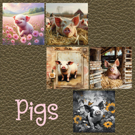zipper bag panels Pigs