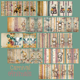 Mini Notebook Covers- Carnival Animals
