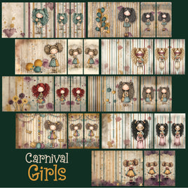Mini Notebook Covers- Carnival Girls