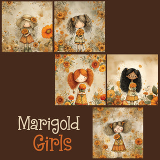 zipper bag panels Marigold Girls