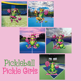 zipper bag panels Pickleball Pickle Girls