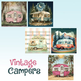 zipper bag panels Vintage Campers