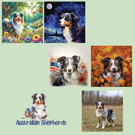 zipper bag panels NEW STYLE Australian Shepherds