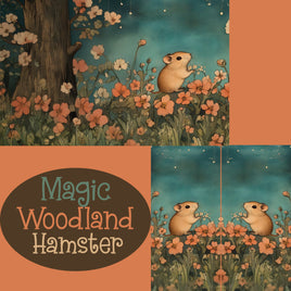 Notebook Cover-7.5x9.75 in Magic Woodland Hamster