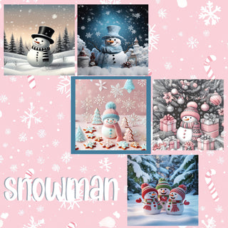 zipper bag panels Snowman