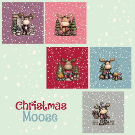 zipper bag panels NEW STYLE Christmas Moose