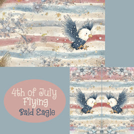 Notebook Cover-7.5x9.75 in 4th of July Flying Bald Eagle