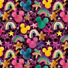 Mouse Ears and Boho Rainbows on Magenta