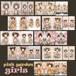 Mini Notebook Covers- Pink Garden Girls