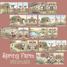 Mini Notebook Covers- Spring Farm Animals