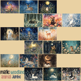 zipper bag panels Magic Woodland Animals 5x7 Jumbo