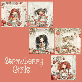 zipper bag panels NEW STYLE Strawberry Girls