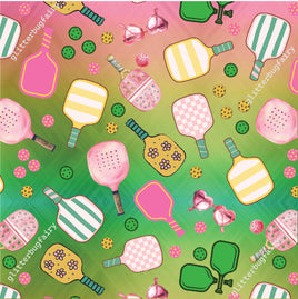 Pickleball Pink & Green
